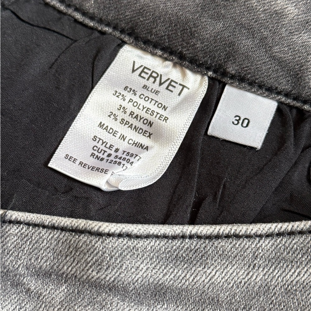 VERVET by Flying Monkey Blue Jeanne High-rise Stretch Slim Straight Gray Jeans - Picture 4 of 5